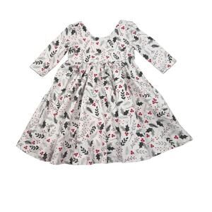 Remie Girl Holiday Holly Berry Dress